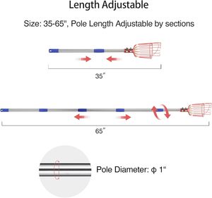 Herramienta <span class=keywords><strong>de</strong></span> poste <span class=keywords><strong>recogedor</strong></span> <span class=keywords><strong>de</strong></span> frutas con mango largo <span class=keywords><strong>de</strong></span> cesta, herramienta <span class=keywords><strong>de</strong></span> poste <span class=keywords><strong>recogedor</strong></span> <span class=keywords><strong>de</strong></span> naranja <span class=keywords><strong>de</strong></span> manzana ajustable <span class=keywords><strong>de</strong></span> 35-65 pulgadas con cesta - Product Image 4