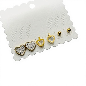 Pendientes de Acero Inoxidable con Diseño Minimalista y Moderno para Mujer, Regalo de Boda o Compromiso, Conjuntos de Joyería - Product Image 1