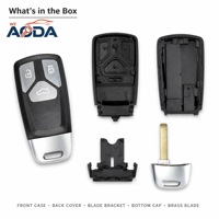Coque de clé de voiture intelligente de remplacement à 3/4 boutons pour clé Audi, vente en gros d'usine
