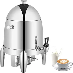 12 Litre Tabletop Bullet-Shaped Stainless Steel Coffee Chafer Urn Beverage Dispenser With Fuel Holder