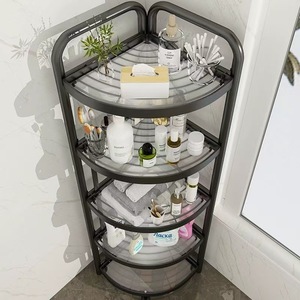 Soporte de pared moderno No requiere perforación Estante de almacenamiento de baño Estantes de esquina Estante de baño Organizador de caja de Ducha - Product Image 2