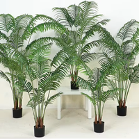 Plante artificielle en plastique Dypsis Lutescens en pot, faux palmier décoratif d'intérieur, vente en gros