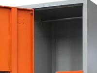Casier de rangement durable Hengli HL-LQ956 pour vestiaire, en forme de Z, 6 compartiments, en métal, convertible, contemporain, pour la maison, le bureau ou l'école