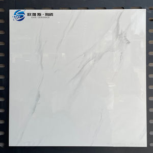 กระเบื้องพอร์ซเลนครีมโรโคโค่ขนาด600มม. X 600มม. กระเบื้องหินเคลือบผิวหินอ่อนสำหรับวิลล่าและโรงเรียน - Product Image 2