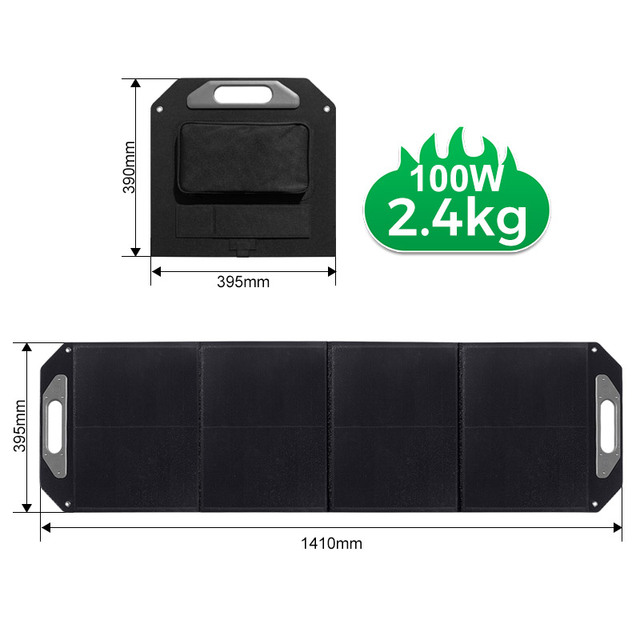50w 60W 80W 100W Foldable Portable Solar Panel Surya 12V 24V Thin Lightweight Solar Phone Charger Panels Kits for Hiking Tents
