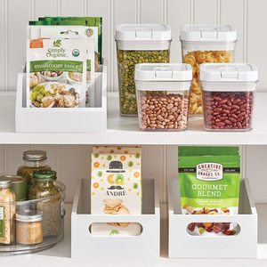 Bamboo <b>White</b> Storage Bin <b>Shelf</b> to Organize Seasoning Packets - Product Image 5