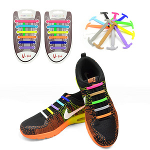 Lacets élastiques unisexes multicolores extensibles sans attache Lacets de baskets pratiques en caoutchouc de silicone sans attache pour chaussures - Product Image 3