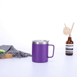12oz 304 Stainless Steel Mug Coffee Cup with Handle <b>Double</b> <b>Wall</b> Vacuum Insulated Portable Car Tumbler - Product Image 5