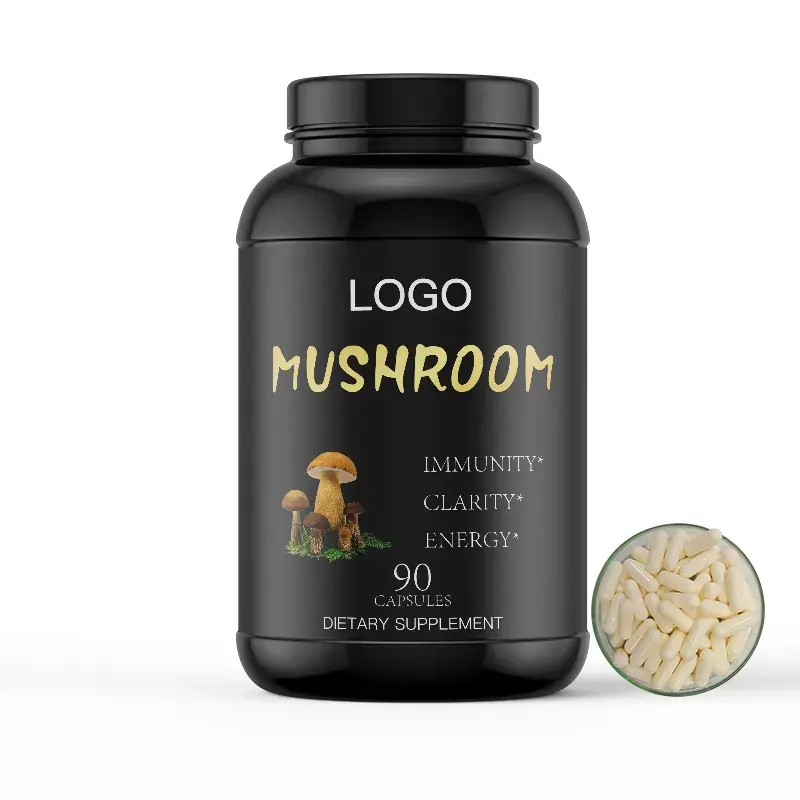 Private label Medicinal Mushroom Complex 10 in 1Hebs Capsule Maitake Chaga Lions Mane Reishi Cordyceps Extract Mushroom capsule