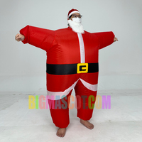 Ensemble de costumes gonflables de père Noël de Noël Costume de fête de sumo de grande taille pour adultes pour les défilés de fête de Noël