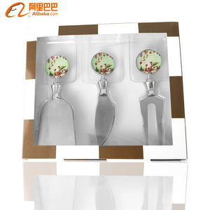 European Style Christmas Cutlery <b>Set</b> Stainless Steel <b>Cheese</b> <b>Knife</b> Spatula Fork Dishwasher Safe Holiday Serving Tools - Product Image 2