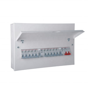 8way 10way 12way populated dual RCD consumer unit electrical metal distribution box circuit breaker distribution box