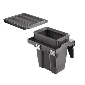 Pattumiera <span class=keywords><strong>Estraibile</strong></span> da <span class=keywords><strong>Cucina</strong></span> Sotto Lavello Doppio Contenitore in Acciaio con Montaggio Superiore e Laterale con Anta - Product Image 2