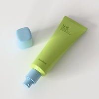 Tube souple en PE pour crème solaire cosmétique à base de canne à sucre avec bouchon carré