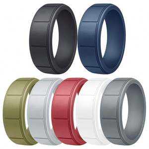 Anillo De <span class=keywords><strong>Oro</strong></span> Piedras Verdes Doble Banda Ajustable Anillo De Silicona Dedo Fumar Plata <span class=keywords><strong>Sello</strong></span> Liso Collar De Retencin Soporte Zmi Anillos - Product Image 1