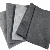 Tissu non tissé aiguilleté noir pour intérieurs automobiles, feutre synthétique pour isolation phonique et doublure anti-poussière