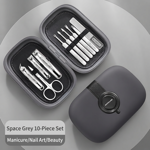 Ensemble d'outils de manucure et pédicure en acier inoxydable, 10 pièces, kit de coupe-ongles avec étui de voyage pour adultes et adolescents - Product Image 6