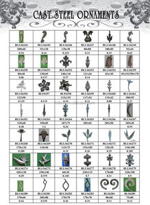 60mm elementi in ferro battuto in acciaio fuso grande lanc'rose per cancello ringhiera corrimano balaustra - Product Image 4