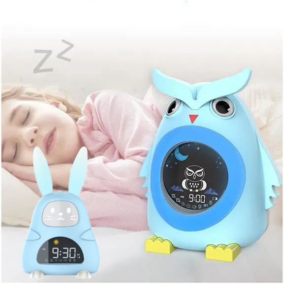 Alarm Clock Rabbit Owl Chargeable Rechargeable Kids Children's Baby Sleep Trainer Sleeptrainer