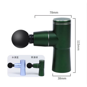 Portable <b>Electric</b> Muscle <b>Massager</b> Emerald Green 4 Massage <b>Heads</b> USB Rechargeable Brushless Motor Fitness Relaxation Device - Product Image 2