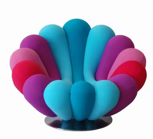 Design nordeuropea Anemone <span class=keywords><strong>Giovannetti</strong></span> sedia fiore singolo tempo libero girevole divano soggiorno camera da letto Hotel tessuto - Product Image 1