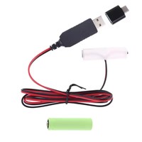 Câble éliminateur de batterie AA avec convertisseur de type C Entrée USB ou type C Sortie de batterie factice AA 5V2A 1.5V/3V/4.5V/6V