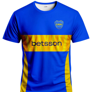 Camiseta de fútbol azul juvenil y top deportivo cómodo con cuello redondo, adecuado para partidos y entrenamiento de fútbol, personalizable, unisex F10 - Product Image 1