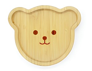Plateau de service en bois naturel en forme d'ours, assiette décorative pour collations, design mignon avec visage d'animal, planche de service alimentaire en bois pour la maison et la cuisine - Product Image 3