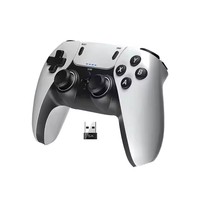 Manette de jeu noire et blanche 079G, connexion sans fil, multiplateforme PC/TV
