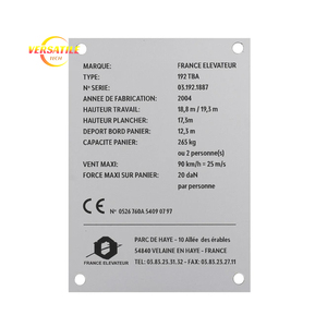 Anodized nhôm nhãn cảnh báo nguy hiểm tên nơi khắc thép không gỉ dấu hiệu huy hiệu SS biểu tượng kim loại Tên tấm - Product Image 4