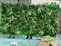 Clôture de jardin moderne en plastique, plantes artificielles murales, feuilles et décorations de mariage, écran de confidentialité pour jardin et cour extérieurs