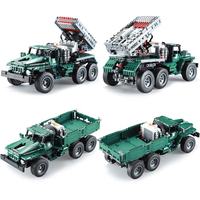 Véhicule lance-roquettes RC CaDA C61002, 1369 pièces, camion militaire télécommandé, modèle de blocs de construction DIY avec moteur