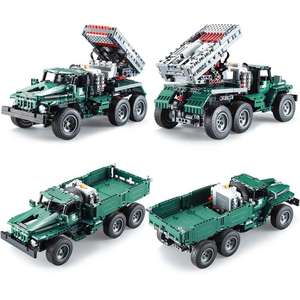 C61002 1369 pièces guerre mondiale Union soviétique Radio RC BM-21 fusée tourelle <span class=keywords><strong>Combat</strong></span> véhicule bricolage brique modèle militaire réservoir bloc ensemble jouets - Product Image 5