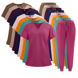 ชุดพยาบาลสำหรับโรงพยาบาลชุดยูนิฟอร์มสำหรับผู้หญิงชุดพยาบาลแบบนุ่มซักได้ป้องกันริ้วรอย - Product Image 1