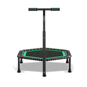 <span class=keywords><strong>Trampoline</strong></span> Hexagone Intérieur Extérieur 42/50 pouces Rebondisseur Silencieux Poignée Réglable <span class=keywords><strong>Trampoline</strong></span> Pliant Enfants Adultes - Product Image 1