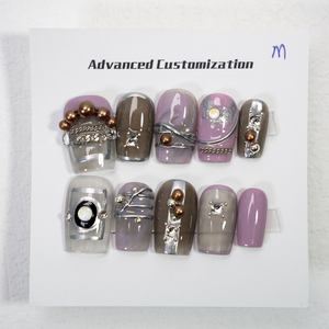 Venta al por mayor de <span class=keywords><strong>uñas</strong></span> <span class=keywords><strong>francesas</strong></span> Girly Rhinestone gel diseño decorativo accesorios de <span class=keywords><strong>uñas</strong></span> Moda 10 piezas <span class=keywords><strong>uñas</strong></span> adhesivas - Product Image 6