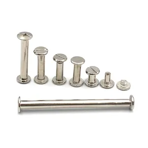 Machine Screw Truss Head Binding Post Slotted Male Female Rivet Nail Buckles With Screws Brass Chicago Screws