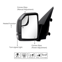 Rétroviseurs latéraux pliants manuels de remorquage de nouvelle condition pour Ford F150 2015-2018 Clignotant chauffant