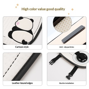 Cuscino e Coprisedile Auto in Seta Ghiaccio per Tutte le Stagioni, con Simpatico <span class=keywords><strong>Panda</strong></span>, Comodo e Traspirante, per <span class=keywords><strong>Sedili</strong></span> Anteriori e Posteriori, Alta Qualità - Product Image 4