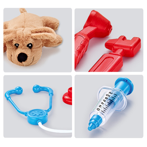 Kits de vétérinaire pour enfants avec sac de chien en peluche, jeu de simulation de vétérinaire, soins aux animaux de compagnie, jeu de médecin pour enfants, filles, 15 pièces - Product Image 3