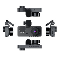 Caméra de tableau de bord de voiture à double objectif 1080P avec détection de mouvement Vision nocturne et écran IPS Boîte noire sans fil avant et arrière pour voitures