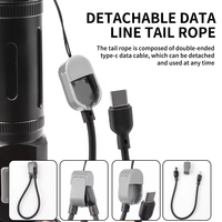 Lampe torche de camping à LED en alliage d'aluminium, longue portée, magnétique, avec zoom optique, power bank, charge Type-C, utilisation en extérieur