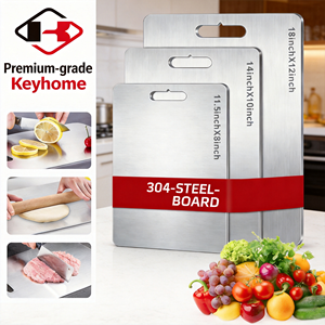 <span class=keywords><strong>Tabla</strong></span> <span class=keywords><strong>de</strong></span> <span class=keywords><strong>Cortar</strong></span> <span class=keywords><strong>de</strong></span> Acero Inoxidable Resistente con Revestimiento <span class=keywords><strong>de</strong></span> Titanio, Antibacteriana y Antimoho, para Cocina/Restaurante - Product Image 1
