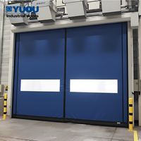 Porte roulante PVC rapide à fermeture éclair, avec capteur micro-ondes protecteur et servomoteur