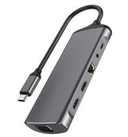 Adaptor Multiport 3.1 Tipe C, Stasiun Dok Hub USB Hub C 10 In 1 Adaptor USB Hub C