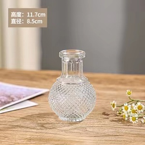 Venta al por mayor caliente moderno simple pequeño y elegante ovalado Bud florero <span class=keywords><strong>flores</strong></span> florero de cristal para el <span class=keywords><strong>baño</strong></span> de la boda - Product Image 5