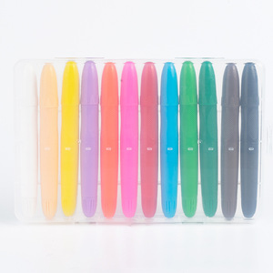 Pastelli per bambini, pastelli setosi lavabili Non tossici a 12 colori, pastelli grandi intrecciati facili da tenere per i bambini - Product Image 6