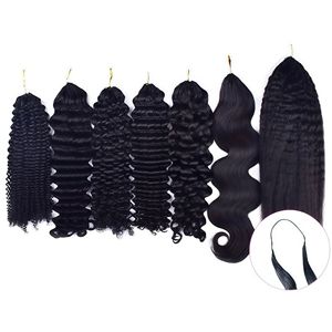 Extensiones de Cabello Humano Remy Brasileño Rizado Pre-Enlazado Rumoon para Crochet, Trenzas Sin Nudos, Paquetes de 100g - Product Image 3