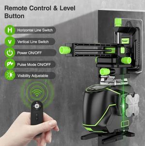 <span class=keywords><strong>Huepar</strong></span> <span class=keywords><strong>S04CG</strong></span> con estuche rígido, función Bluetooth y modo de pulso para exteriores, <span class=keywords><strong>nivel</strong></span> <span class=keywords><strong>láser</strong></span> de línea verde 4D de 16 líneas - Product Image 6