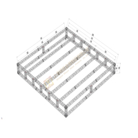 Estructura de Techo Rectangular Doble Grande de Aleación de Aluminio de 200*200 mm, Portátil y Plegable para Escenarios y Eventos, Certificada por TUV